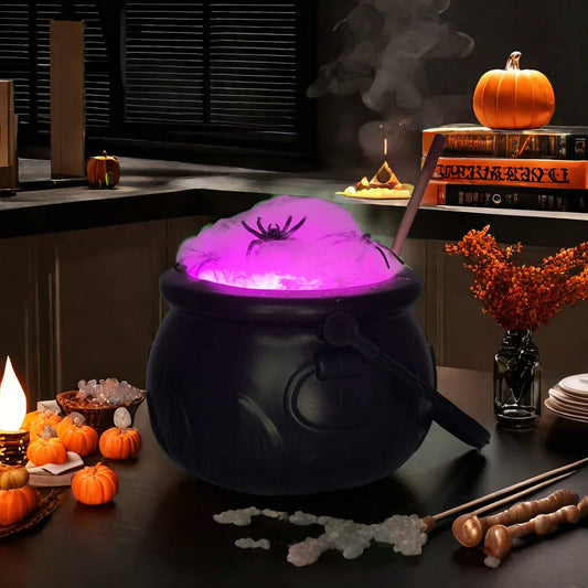 Funny Halloween DIY Witch Color Changing Stirring Pot Set Party Desktop Decoration Ornaments Cos Witch Props
