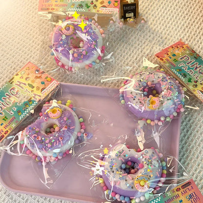 Mini Simulation Cartoon Donut Cat Paw Waffle TPR Pinch Squeeze Toys Slow Rebound Decompression Stress Relief Soft Plastic Toys