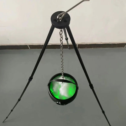 78cm Large Witch Cauldron on Tripod With Led String Light Halloween Party Decor Outdoor Hocus Pocus Candy Bowl Bucket Yard Porch