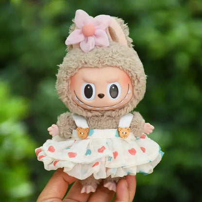 17cm Cute Mini Plush Doll'S Clothes Outfit Accessories for Korea Kpop Exo Labubu Idol Dolls Sweater Hoodie Clothing DIY Kid Gift