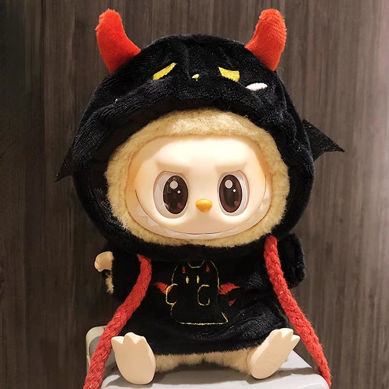 Labubu Doll Clothes Pumpkin Set Halloween for 15-17cm Ropa 3.0 Labubu V1 V2 V3 Clothes Sitting Party Accessories