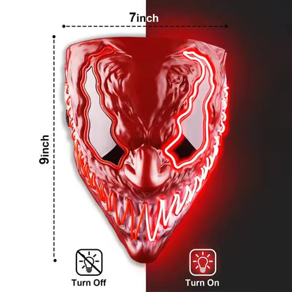 Marvel Venom Mask With Lens Halloween Party Decoration LED Mask Propsfor Hot Toys Venom Cosplay Costume Mask Full Face Glow