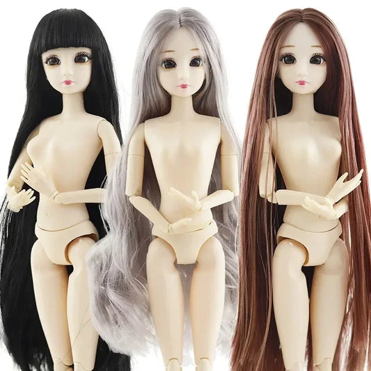 30cm Doll Toys for Girls 1/6 BJD Dolls Body Make-Up 3D Eyes Beautiful Princess Baby Girl Dolls Plastic DIY Toy for Girls