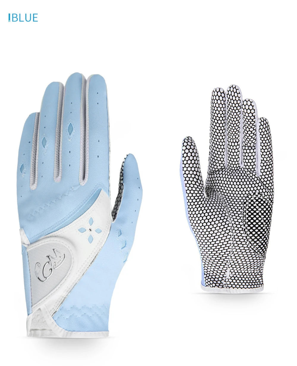 PGM Golf Microfiber Gloves Ladies Golf PU Leather Belt Non-Slip Particles Breathable Sunscreen Ultra-Light Left Right Hand Glove