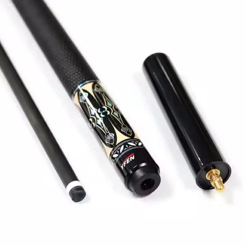 Superior Quality Yfen Handmade 1/2-Pc Carbon Fiber Shaft Maple Wood Butt Billiard Pool Cue 12.5mm Tip With Extension