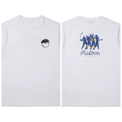 2025 Classic Brand GOLF Printed T-Shirt Men's and Women's Short-Sleeved T-Shirt Summer Crewneck Outdoor Sports Top Pure Cotton