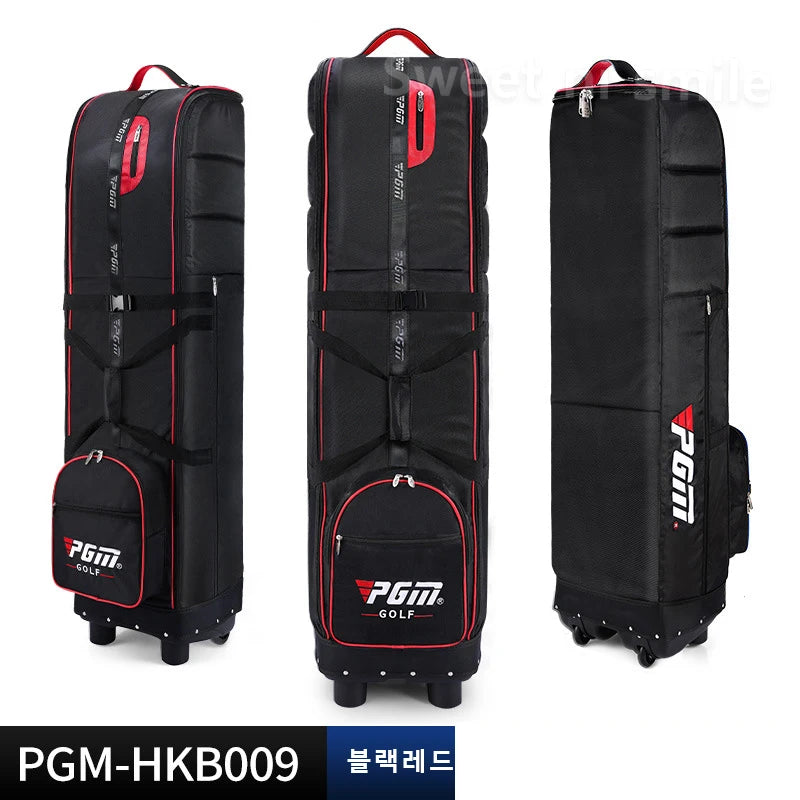 PGM Golf Travel Plane Bags With Wheel Thicken Straps Foldable Golf Club Travel Cover for Airlines Golf Aviation Bag HKB009