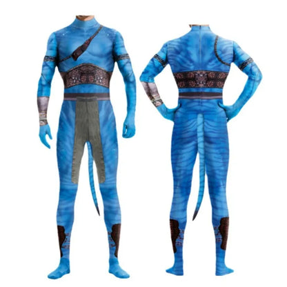 Movie Avatar Cosplay Costume Themed 3D Digital Print Jumpsuit for Men and Women 3D Digital Print Jumpsuit Halloween Zentai