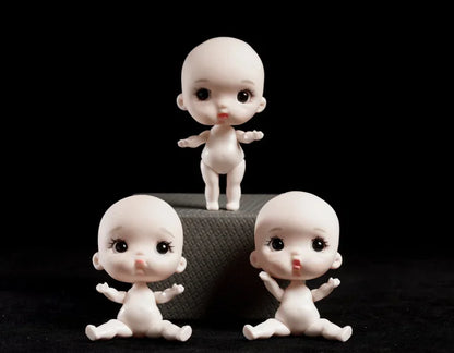 5CM Mini Soft Pottery Doll Body Nude Doll Keychain OB11 Semi-Finished Girl Toy
