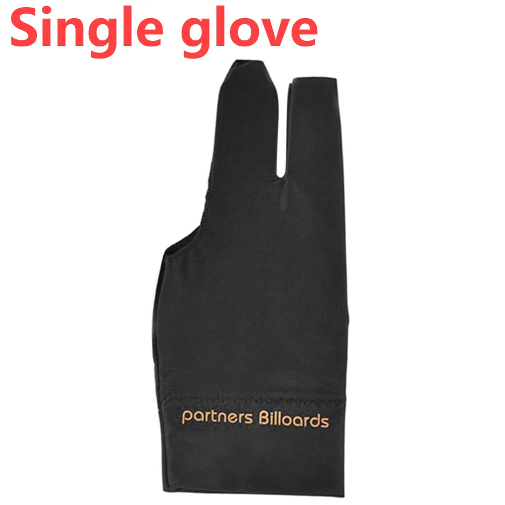 1Pcs Open Finger Billiard Gloves Antiskid Polyester Snooker Billiard Gloves Adjust Sticker Portable Lightweight Amateur Training