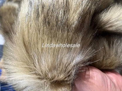 Wholesale Quality Pile 5cm Dye Tip Faux Fur Fabric, Thick Fox Fur,felt Cloth,clothes Shoes Bag Materials