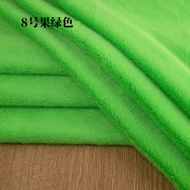 5mm Stretch European Mink Faux Fur Fabric High-Low Pattern for Clothing Scarves Hats Photo Props DIY Craft Decoration