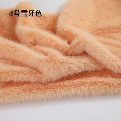 2cm Faux Mink Fur Plush Fabric by the Meter for Clothing Scarf Dolls Background Decoration Diy Sewing Cloth Soft Pink White Blue