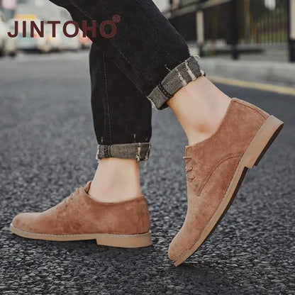 2022 Men Shoes England Trend Casual Shoes Male Suede Oxford Wedding Leather Dress Shoes Men Flats Zapatillas Hombre Plus Size 46