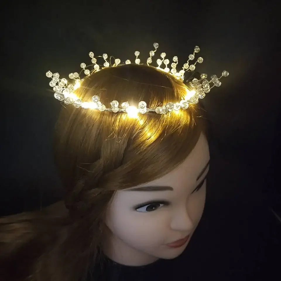 Children LED Light Fairy Angel Wing  Clothing Princess Costume Cloak Crown Tiara Rave Clothes Cosplay Outfit  Halloween