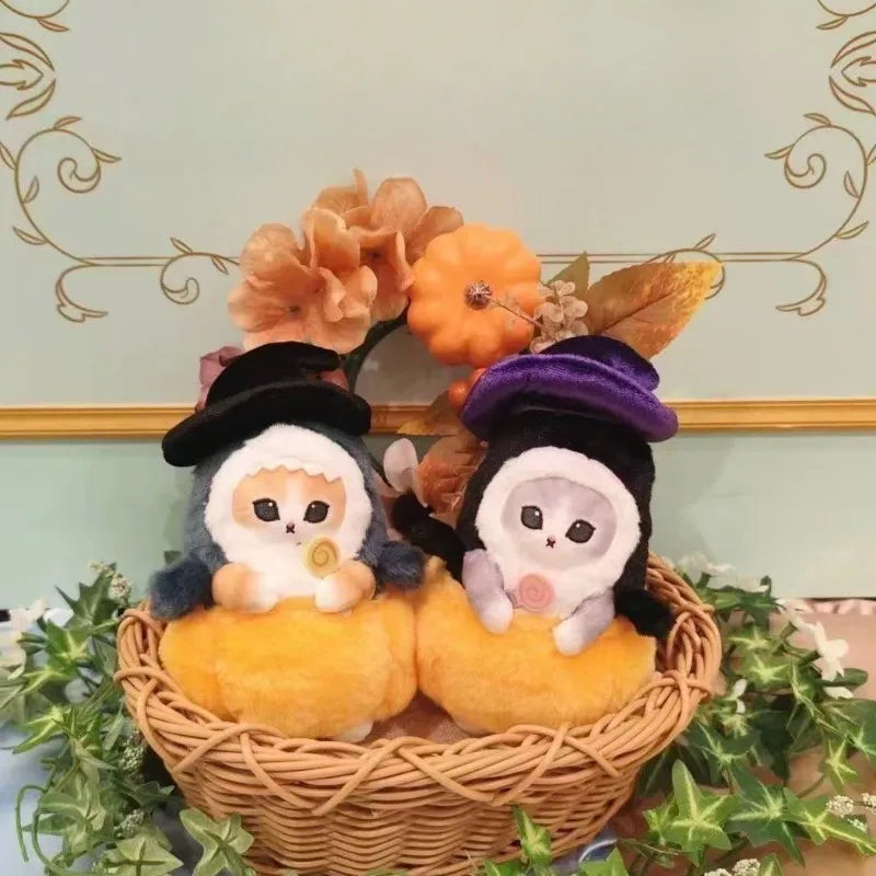 Halloween Collection Amine Mofusand Plush Doll Toys Keychain Pumpkin Gudetama Shark Cat Soft Doll Bag Pendant Stuffed Plushie