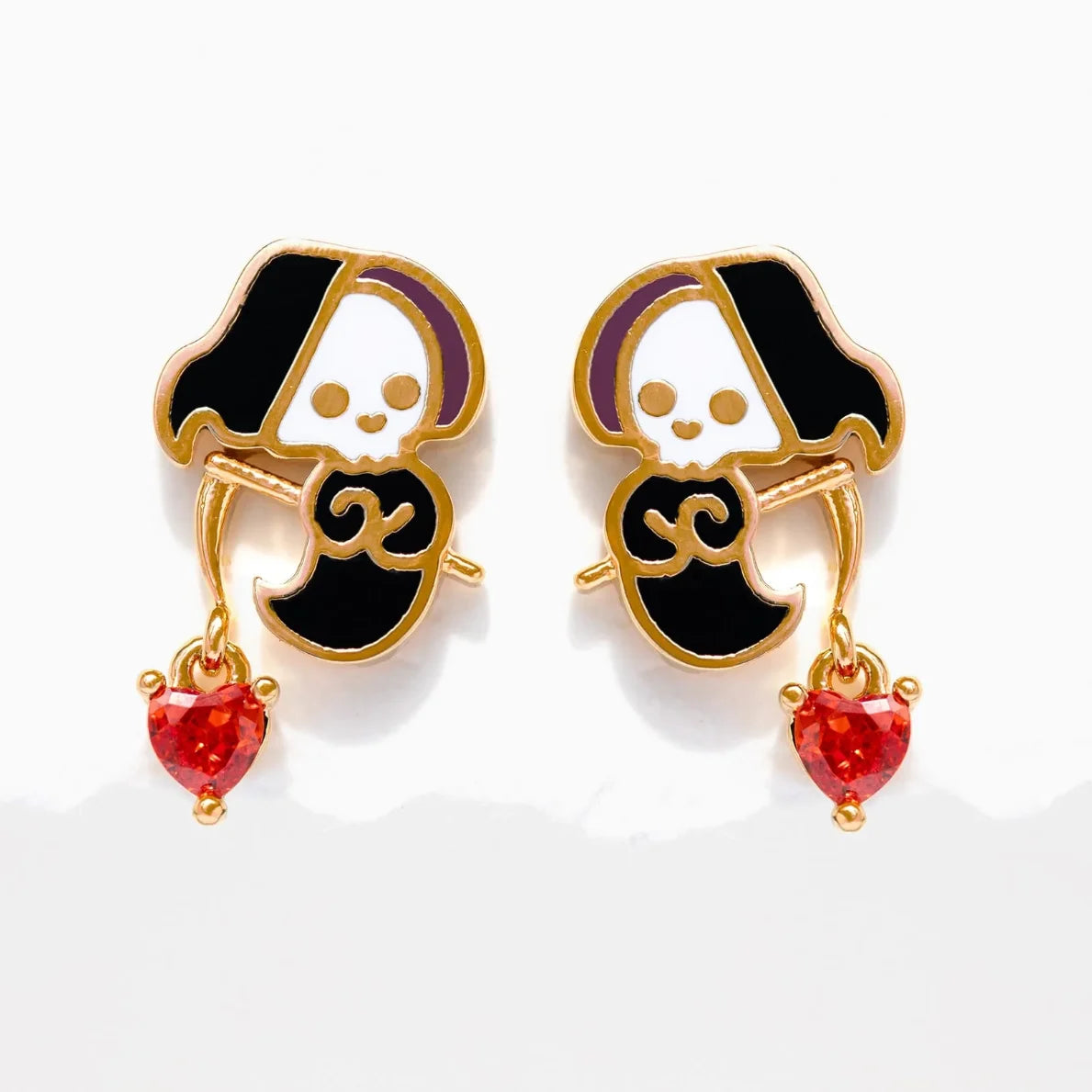 New Halloween Gothic Cute Oil Drip Pumpkin Ghost Skull Stud Earrings for Women Fashion Jewelry Gift Wholesale