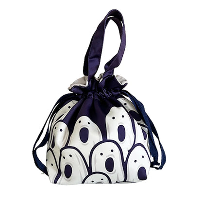 VIKAMA 12-Piece Halloween Gift Bags - Halloween Hand-Held Candy Bags - Satin Drawstring Bags Suitable for Festivals