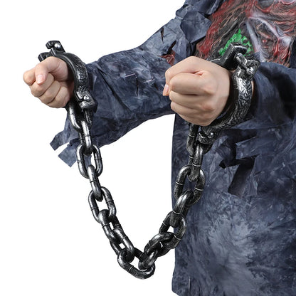Halloween Party Plastic Chain Horror Props Haunted House Decoration Supplies Prisoner Costume Cosplay Accessories Fake Chains