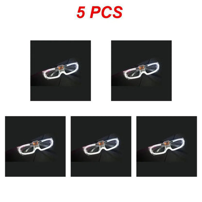 Sense of Future Science Technology LED Luminous Glasses Ins Popular Punk Goggles Party Christmas Colorful Light Shades Decor