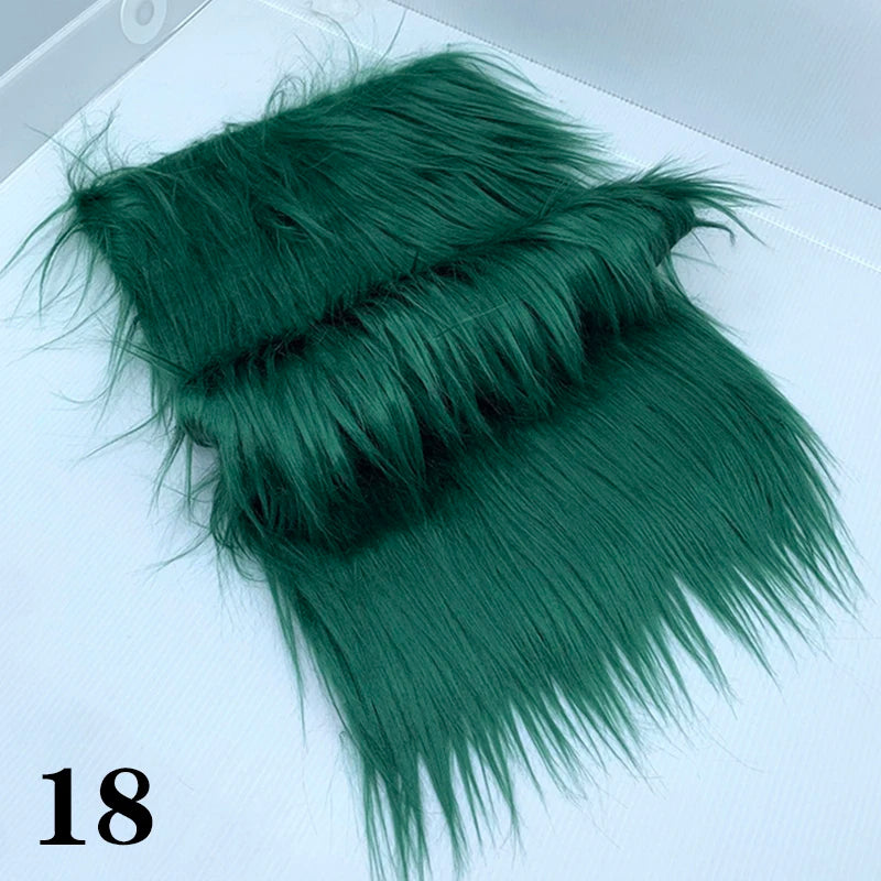 25x45cm Long Hair Faux Fur Fabric for DIY Dolls Hair Beard Craft Making Material Patchwork Garment Sewing Accessories
