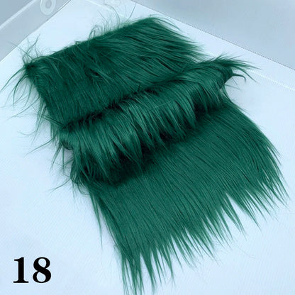 25x45cm Long Hair Faux Fur Fabric for DIY Dolls Hair Beard Craft Making Material Patchwork Garment Sewing Accessories