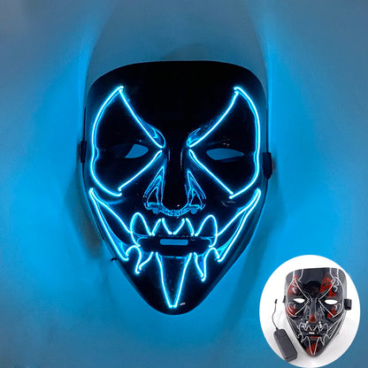 New Arrival Halloween Mask Horror Venom  LED Luminous Mask Cosplay Costume Makeup Prom Party