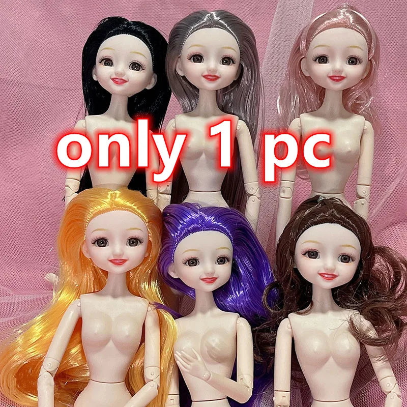 30cm Fashion Girls Princess Doll Barbi Doll 28 Joints Moveable Doll Model Smiley Doll Toy for Girls Gift