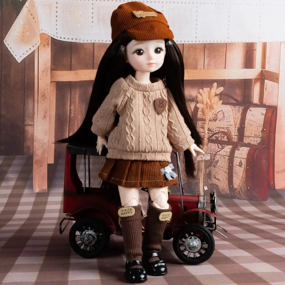 BJD Dolls BJD Dolls and Clothes Hinged Doll Brown Eye Removable Joints 3D Eyes Doll 13 Movable Joints Anime
