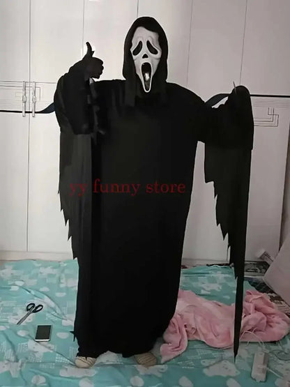 Kids Adults Mother Father Scream Costume Children Fancy Dress Halloween Carnival Party Horror Death Ghostface Costume Boys Teens