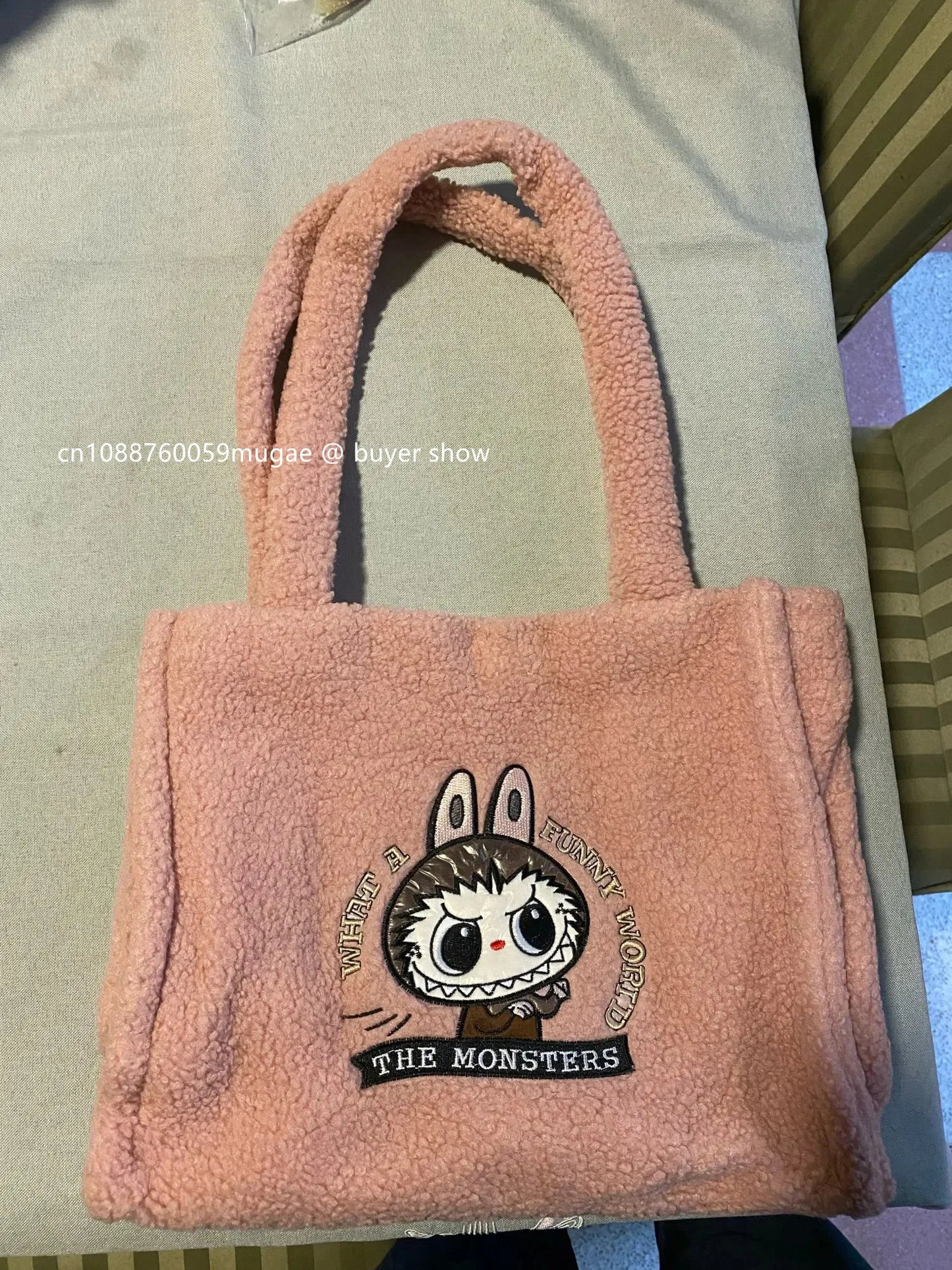New Labubu Shoulder Bag Cartoon Large Capacity Handbag Plush Toy Bag Student Crossbody Bags the Monsters Outdoor Travel Use