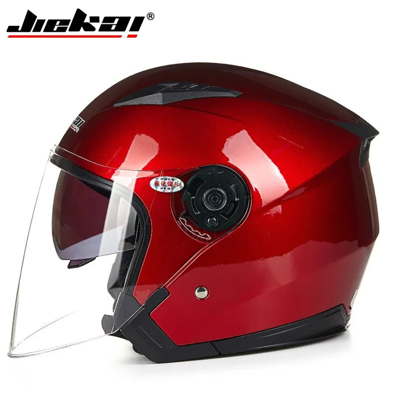 NEW Motorcycle Electric Bicycle Helmet Four Seasons DoubleLenses Racing Half Helmets Motorbike Helmet Medio Casco