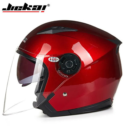 NEW Motorcycle Electric Bicycle Helmet Four Seasons DoubleLenses Racing Half Helmets Motorbike Helmet Medio Casco