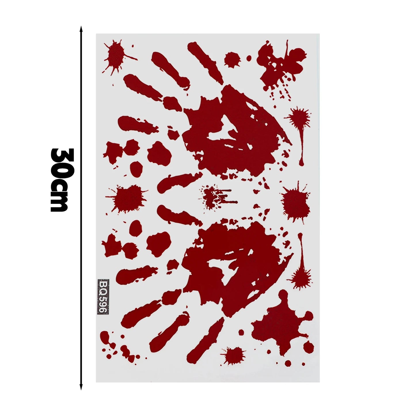 Halloween Decorations Window Stickers Reusable Bloody Handprint Footprint Horror Sticker Scary Realistic Tattoo Stickers Decors