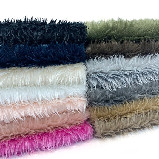 3cm Pile Length Artificial Plush Fox Fur Fabric for Making Cotton Doll Hair 40x45cm Falling Water Plush Fabric Sewing Material