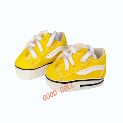 Labubu  Shoes (4*1.8cm) Doll Sneakers ,For 17cm Macaron Plush and 15cm EXO Cotton Doll and 1/6 BJD Doll Clothes Shoe Accessoires