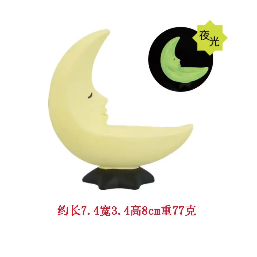 2024 Halloween Pumpkin Miniature Night Light Cat Scene Props Decoration Luminous Resin Small Ornament Trendy Play Creative Gift