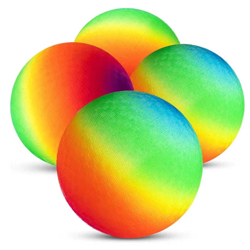 8.5 Inch Rainbow Playground Balls for Kids Kindergarten School Backyard Park Beach Fun Stuff Outdoor Toys Spielzeuge Kinder