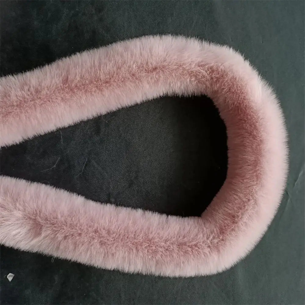 Christmas Tree Furry Fluffy Pink Faux Rabbit Fur Trimming Ribbon Wedding Dress Shawl Decorative Crafts Feathers Fancy Dress