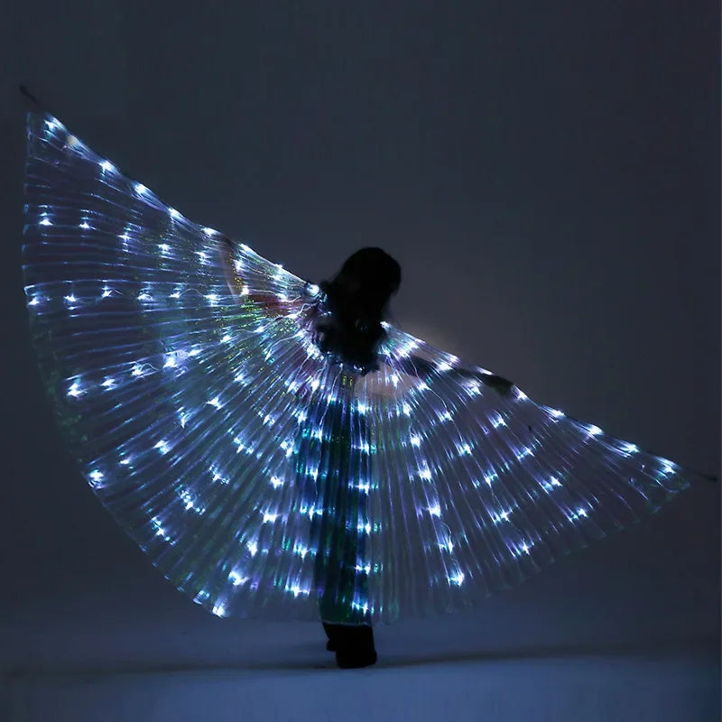 Children LED Light Fairy Angel Wing  Clothing Princess Costume Cloak Crown Tiara Rave Clothes Cosplay Outfit  Halloween
