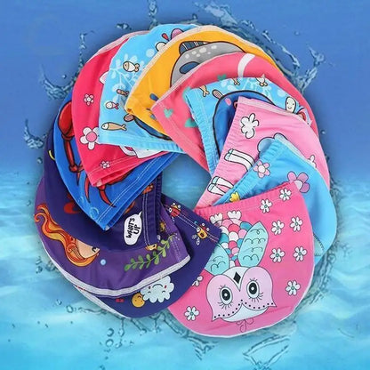 Cartoon Animal Children Swimming Cap Girls Boys Swimming Hat Elastic Kids Pool Swimming Cap 1-10 Years Old