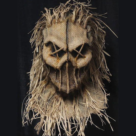 2025 Scary Halloween Scarecrow Mask Headdress Funny Props Horror Atmosphere Masquerade Mask Cosplay Party Props Deadpool Cosplay
