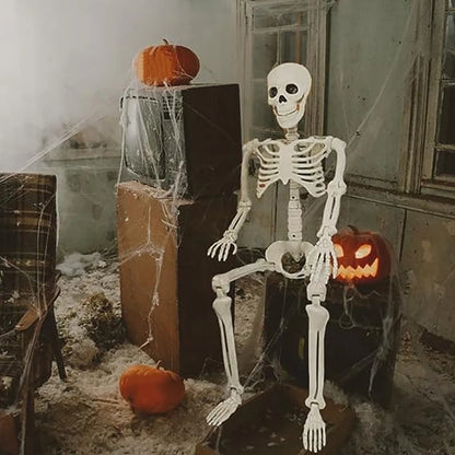 Halloween Decorations Skeleton,3 Foot Posable Human Shape Skeleton,Halloween Fake Bone Horror Decoration
