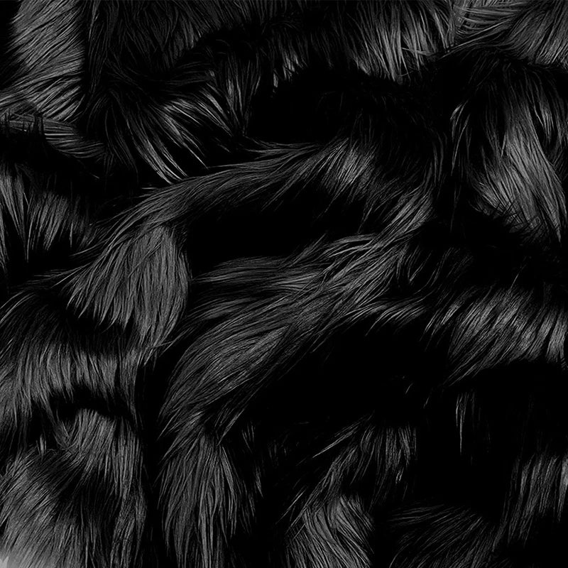 25*25Cm Faux Fur Fabric Square Artificial Fur Long Pile Plush Fabric for DIY Chair Cushion Crafts Dolls Beard Hair Decoration