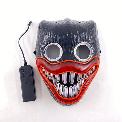 Hot Design Luminous Led Neon Cosplay  Movie Mask Glowing Masquerade Horror Halloween Carnival Party Decoration Props