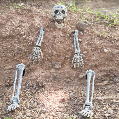 Skeleton Coming Out of the Ground - Life-Sized Unique Groundbreaker Skeleton Stakes for Outdoor Yard Halloween Decorations