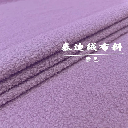 Stretch Fabric Fur Plain by the Meter for Children's Clothes Dolls Sewing Winter Coats White Teddy Hair Plush Cloth Smooth Drape