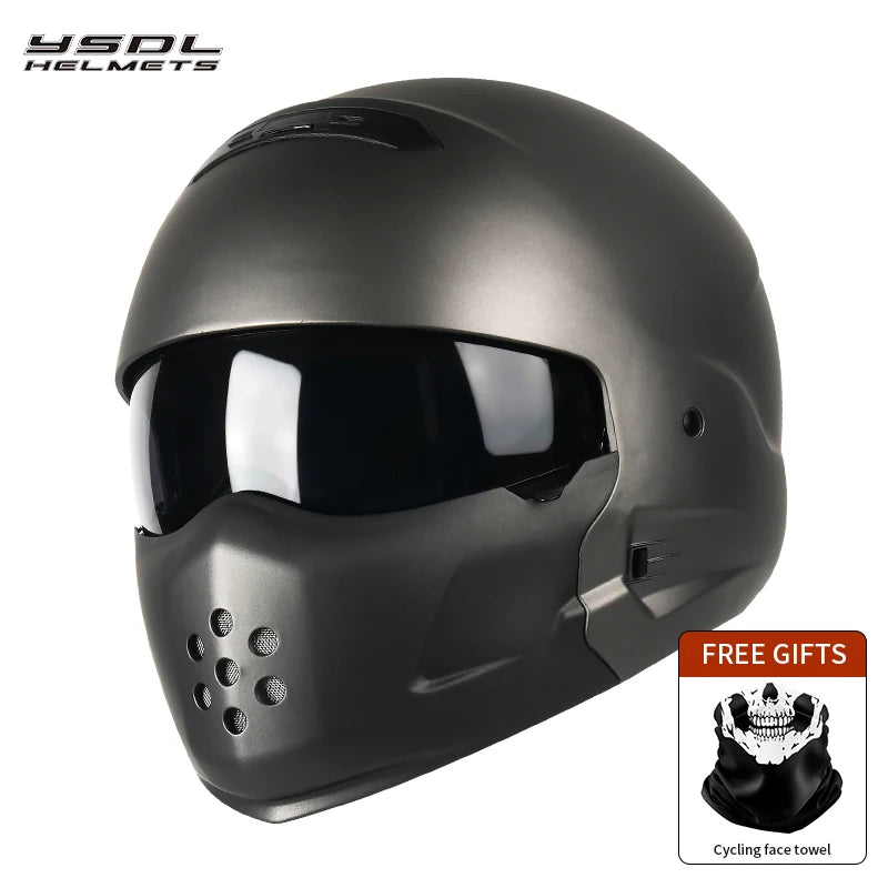 Scorpion Helmet Sunscreen Retro Motorcycle Full Helmet Men  Women Detachable Face Mask Combination Helmets Summer Safety Helmet