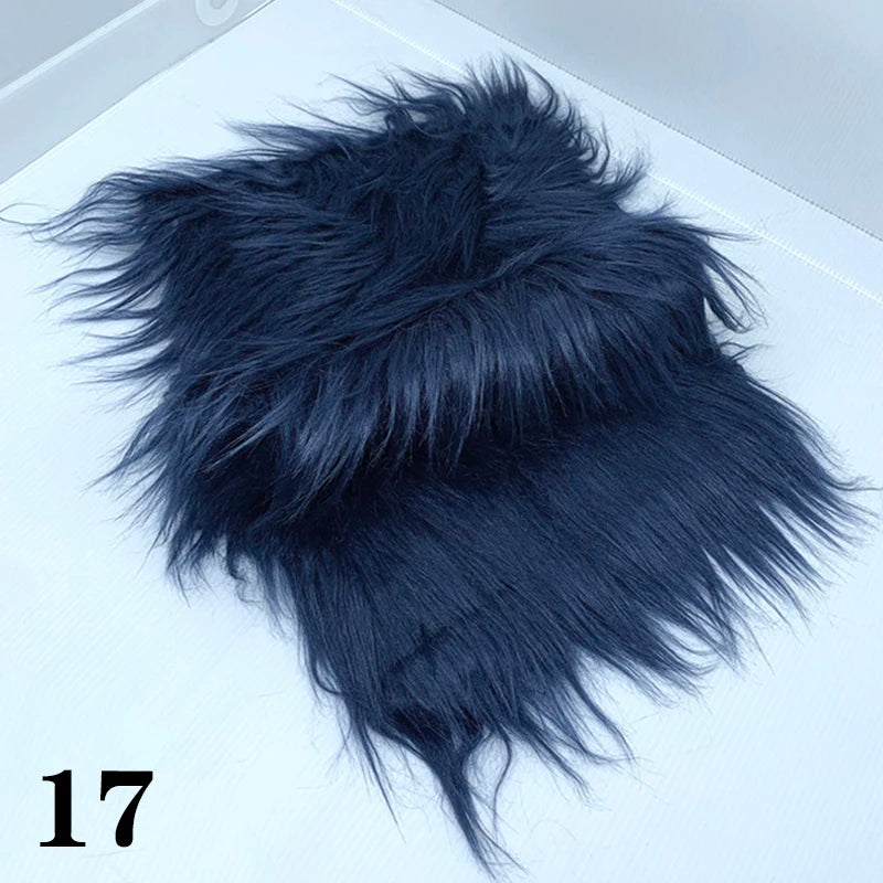25x45cm Long Hair Faux Fur Fabric for DIY Dolls Hair Beard Craft Making Material Patchwork Garment Sewing Accessories