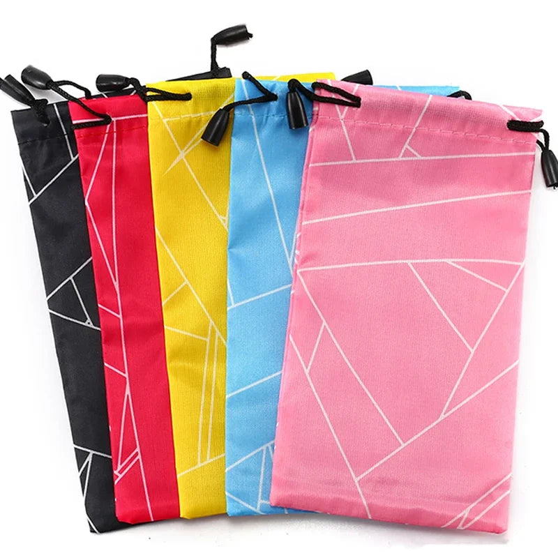 10-100pcs Portable Soft Cloth Waterproof Sunglasses Bag Microfiber Dust Storage Pouch Glasses Carry Bag Eyewear Case Container